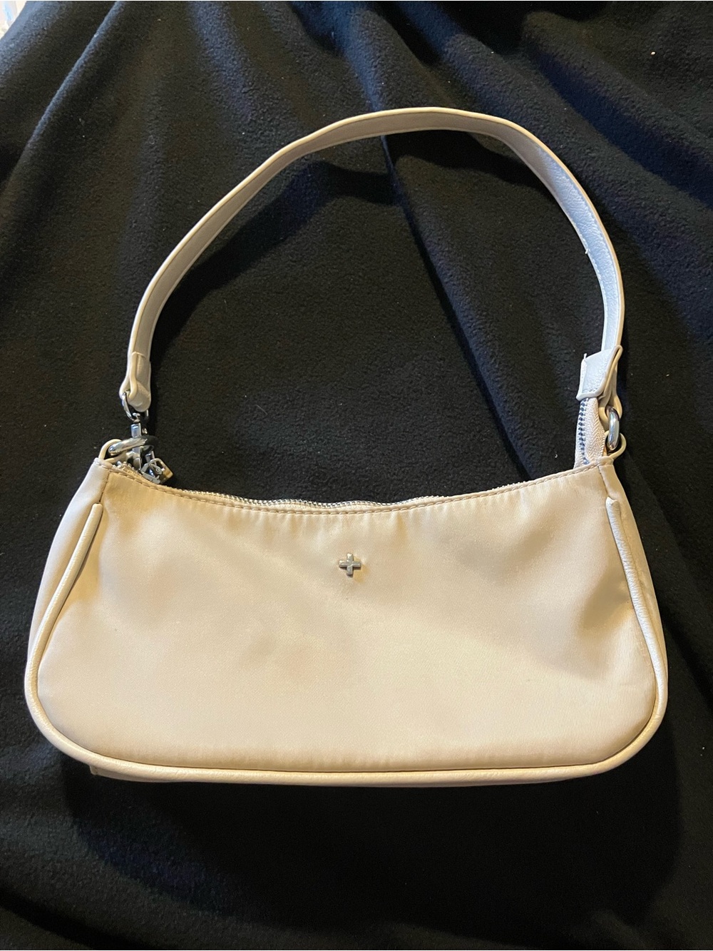 Peta + Jain Piper Nylon Shoulder Bag Cream White Y2K